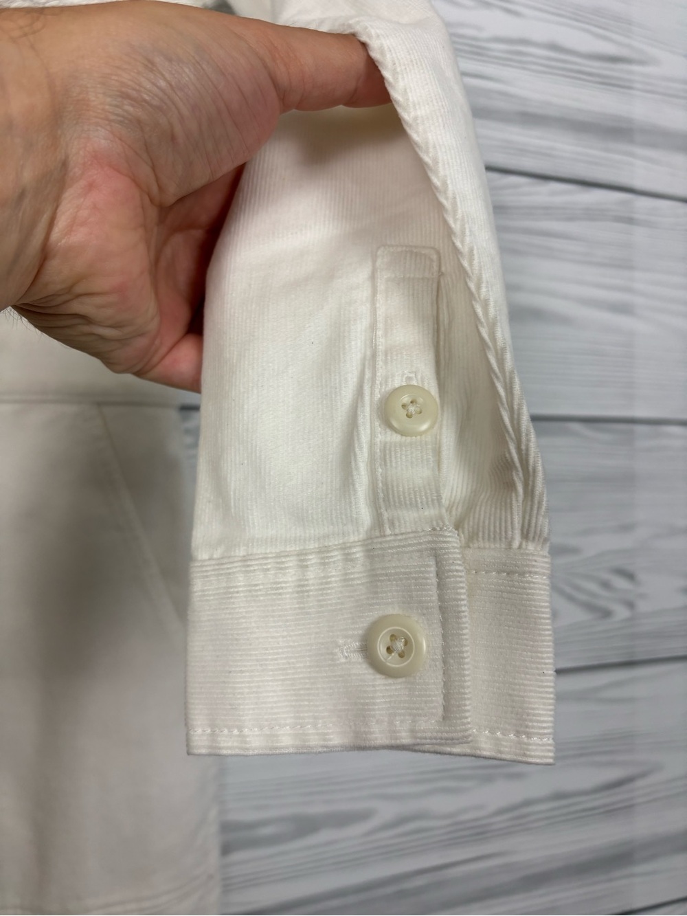 NWT Outerknown S.E.A Corduroy Long Sleeve Jumpsuit Salt White XS - Picture 6 of 11